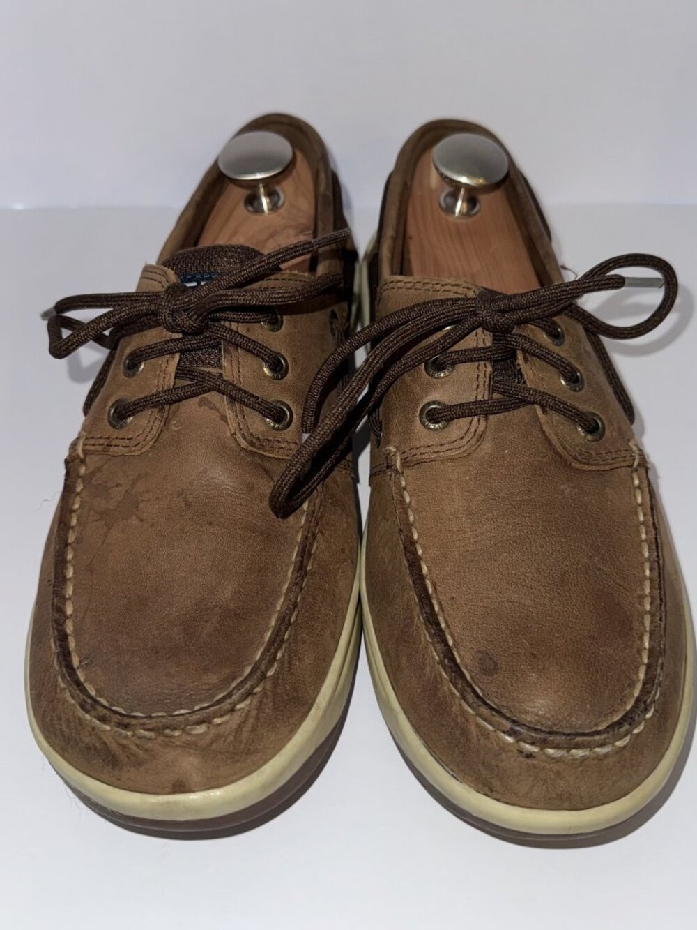 Sperry Brown Leather Boat Shoes Size 9.5 Casual Deck Shoes